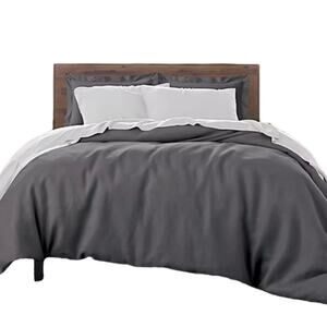 Ella Jayne Luxe Cotton Sateen 500 Thread Ct 3 Pc Duvet Cover Set Gray Full/Queen